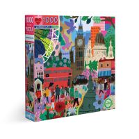 eeBoo London Life 1000 Pc Sq Puzzle จิ๊กซอว์รูปชีวิตชาวลอนดอน แบบ 1000 ชิ้น