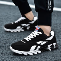 Men Running Shoes Super Light Sneakers For Man Breathable Elastic Sole Lace Up Casual Trainers Non-slip Walking Sports Shoes