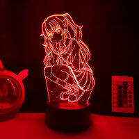 โคมไฟอะนิเมะอะคริลิคไฟ Led กลางคืน Charlotte Nao Tomori Figure สำหรับอุปกรณ์ตกแต่งห้องนอนวันเกิดไฟกลางคืนอัจฉริยะโคมไฟหล่น