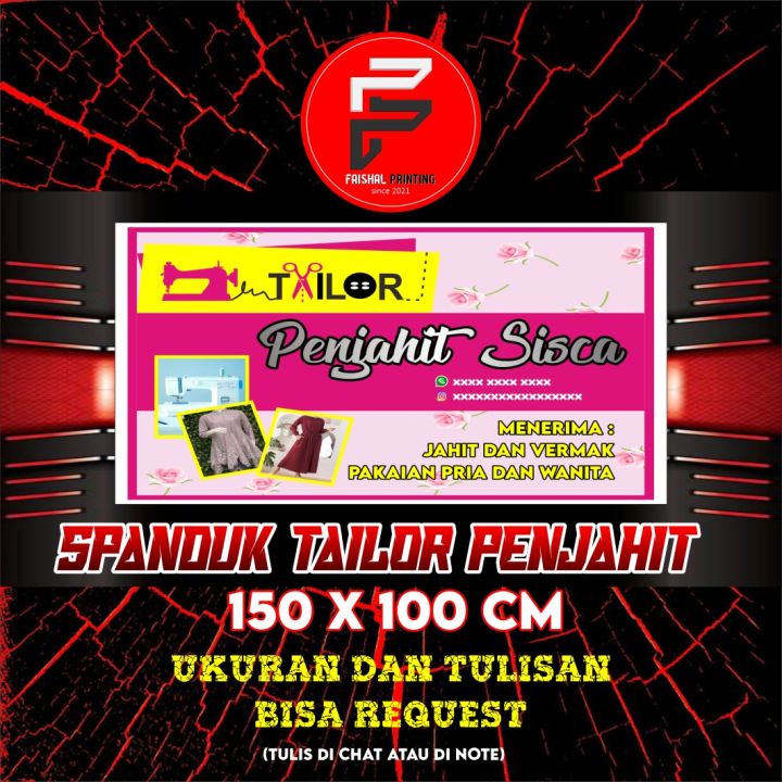 Spanduk Penjahit / Banner Tailor / Banner Vermak / Banner Kustom Ukuran ...