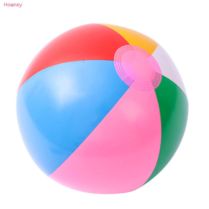 hooney-แพ็คลูกบอลเป่าลมชายหาดขนาดเล็ก22ซม-ลูกบอลชายหาดเป่าลมปาร์ตี้สีรุ้งสำหรับเกมชายหาดคาร์นิวัล