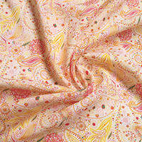 ผ้าพอปลินเนื้อนุ่มลาย Paisley แนวเรโทร1.4เมตร X 1เมตรสำหรับชุดคลุม