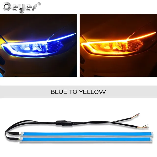 Sequential 2x Sequential Car Led Drl Strip Light Indicator Turn Signal