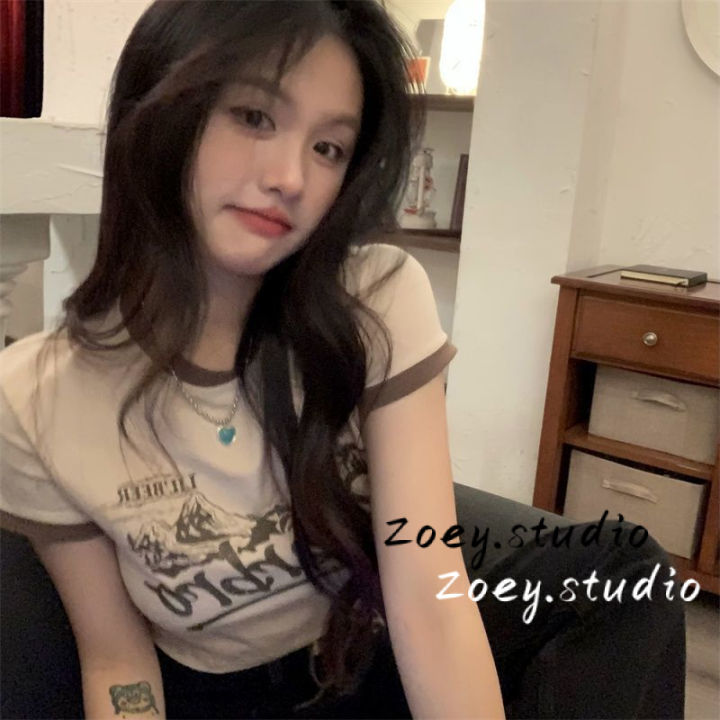 zoey-studio-เสื้อครอป-เสื้อยืด-ชุดเซ็ทผู้หญิง-เสื้อยืดคอกลม-เสื้อยืด-ผญสวย-ๆ-เวอร์ชั่นเกาหลี-ผ้าคอตตอน-ใส่สบาย-เรียบง่าย-2023new-wtx23903na-37z230912