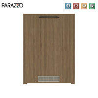 PARAZZO บานถังแก๊ส WPC รุ่น ENZO SERIES ขนาด 50x70ซม. สี Chocolate มือจับสีดำ วัสดุไม้สังเคราะห์ กันน้ำ กันปลวก 100%