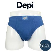 (5 Pcs) Depi Men Underwear Brief 100 Cotton Seluar Dalam Lelaki - Assorted Colour 1BB1513