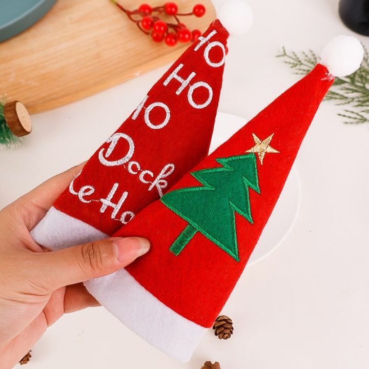 hot-christmas-hat-tableware-holder-fork-spoon-cutlery-storage-holder-bag-wine-bottle-covers-for-home-kitchen-christmas-decor