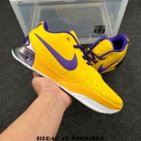 HOT Original ΝΙΚΕ LeBr0n 21 Fashion MenS Practical Basketball Shoes All Match Breathable And Cushioned Sports Shoes L A Yellow Purple