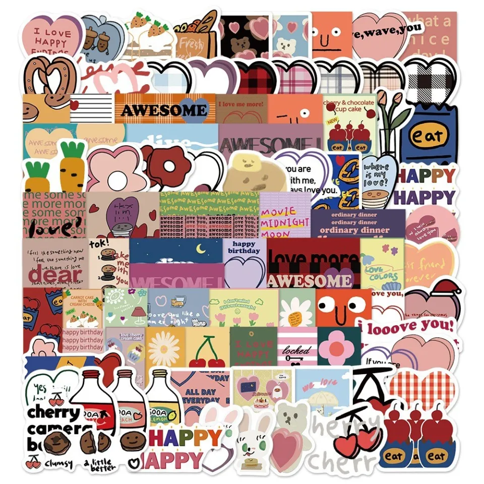 10/30/50 PCS Stickers Pegatinas Adesivos Cosas Aesthetic Korean Stickers  Plants Animals Phone Case Notebook Laptop Skateboard