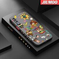 JIUMOO เคส A30s A50s A50ลายการ์ตูนสีเทียนซนดีไซน์ใหม่ขอบสี่เหลี่ยมด้านข้างบางมีน้ำค้างแข็งโปร่งใสกันกระแทกเคสมือถือแข็งปลอกซิลิโคนคลุมทั้งหมดเคสป้องกันกล้องแบบอ่อน