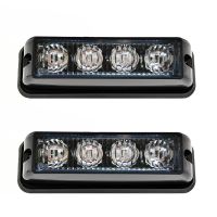 【CW】✉□  2pcs/lot 4 Car Warning Flashing Lamp Emergency Bar Hazard Strobe 12V 24V