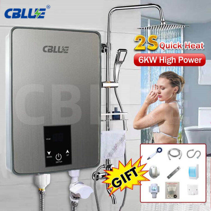 (Warranty)CBLUE Electric Hot Water Heater Selfmodulating 6500W 220V