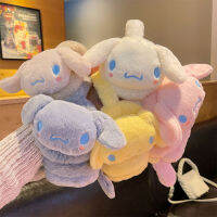 Sanrio ตัวละคร Cinnamoroll ตุ๊กตาตุ๊กตาฤดูหนาวที่อบอุ่นปิดหูกันหนาวนุ่มยัดไส้ของเล่นสำหรับเด็กสาวของขวัญคริสต์มาส