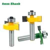 1PC 8MM Shank Milling Cutter ไม้แกะสลัก T-Sloting Router Bit Bit พร้อมแบริ่ง Wood Slot Milling Cutter T Type Rabbeting Wood