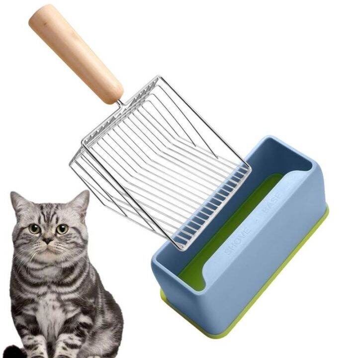 yf-cats-litter-shovel-non-stick-cat-scoop-with-deep-wood-handle-plated-stainless-steel-metal-scooper-poop