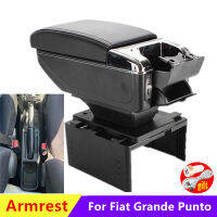 สำหรับ Fiat Grande Punto ที่เท้าแขนกล่องสำหรับ Fiat Punto ที่เท้าแขนรถกล่องกลางกล่องเก็บภายในติดตั้งเพิ่มด้วย USB อุปกรณ์เสริมในรถยนต์