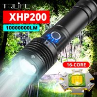 ไฟ XHP200 1000000LM ไฟฉาย LED พลังสูง500เมตร,คบเพลิง18650ล่าสัตว์ C8 L2