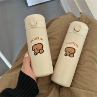 350/450Ml Kawaii Korea Thermos Water Bottle Stainless Steel Cute Insulated Portable Gym Thermos Cup For Tea Water Coffee Milk