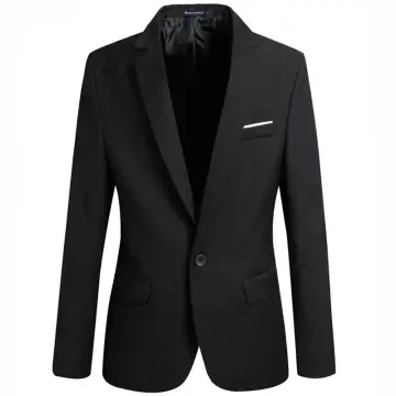 Casual black sale blazer for men