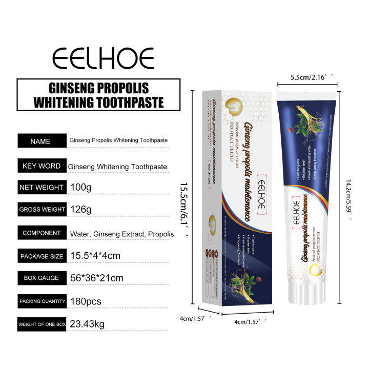 Eelhoe Ginger Honey Toothpaste Repair Soothing Toothache Brightening