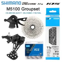 Shimano Deore M5100 CS-M5100ชุดเทปคาสเซ็ต42/51T ของแท้โซ่ HG601 K7 11เปลี่ยนความเร็ว Derailleur 11V Groupset สำหรับจักรยาน MTB