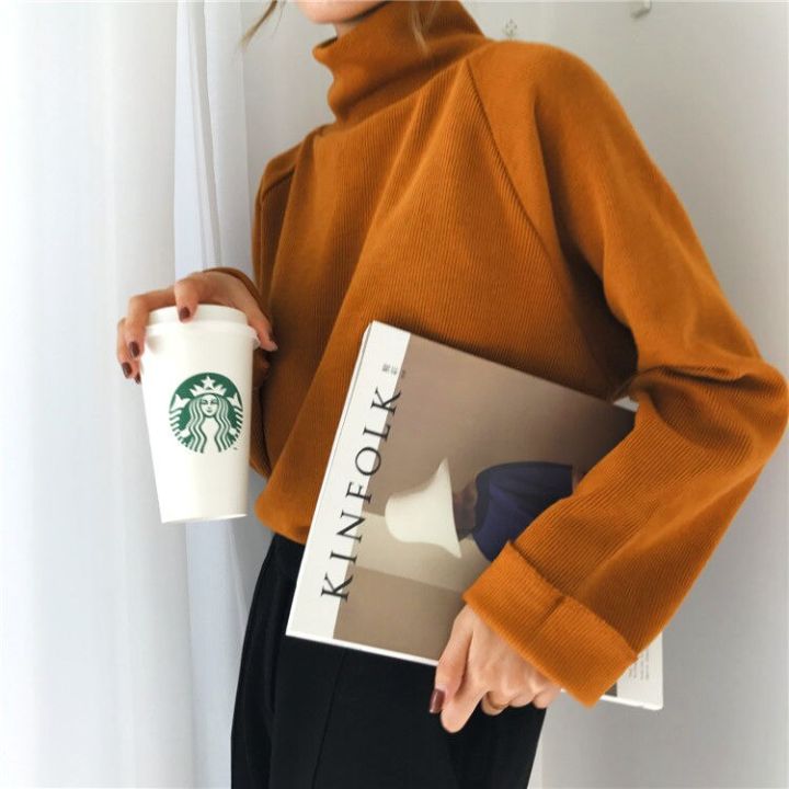 long-sleeve-t-shirts-women-5-colors-turtleneck-solid-s-3xl-autumn-female-all-match-comfortable-leisure-ulzzang-tender-ins-new