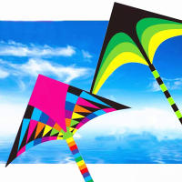 จัดส่งฟรีขนาดใหญ่ Delta Kite สำหรับเด็ก Kite ไนลอนของเล่น Flying Kites Rainbow Kite Line Weifang Eagle Kite โรงงาน Ikite Reel