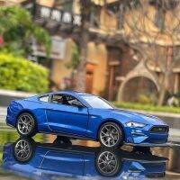 รถกล้ามเนื้อขนาด1:34ฟอร์ดรุ่น Mustang GT รถโลหะผสมโมเดลรถของเล่นหล่อขึ้นรูปด้วยเสียงและน้ำหนักเบาของสะสมของเล่นเด็กของขวัญวันเกิด