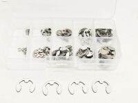 ☏ 304 stainless steel E-shaped washer classification kit shaft fastener M1.5 M10 circlip fixing ring stainless steel 120pcs