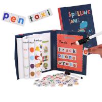 ของเล่นไม้คำสะกดแม่เหล็กสำหรับเด็ก,เกมมอนเตสซอรี่การเรียนรู้การเรียนรู้การเขียนตัวอักษรเครื่องช่วยในการสอนภาษาอังกฤษสำหรับเด็ก