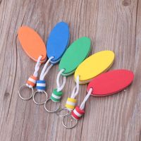 5 Colors Foam Floating Keychain Oval Shape Foam Floater Key Ring for Boating Fishing Surfing Sailing Outdoor Sports Key Chains