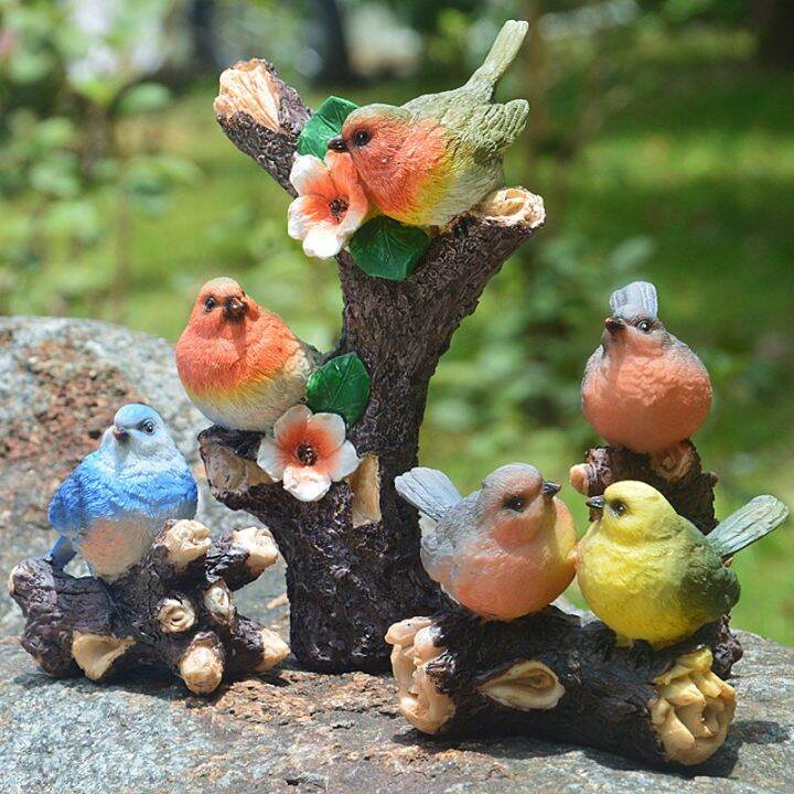 Garden Ornaments Mini Model Resin Crafts Outdoor Gardening Statues ...