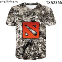 เสื้อยืด Dota 2ใหม่สำหรับผู้ชายผู้หญิงเสื้อยืดพิมพ์ลาย3d เสื้อยืดแฟชั่นเสื้อลำลองแขนสั้นฤดูร้อน