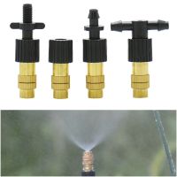 10PCS 5 Types of Micro Drip Irrigation Misting Brass Nozzle Garden Spray Cooling Parts Copper Sprinkler with Connector