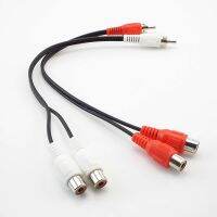 【HOT】 Y Male to 2 Female Plug Adapters Wire Cord