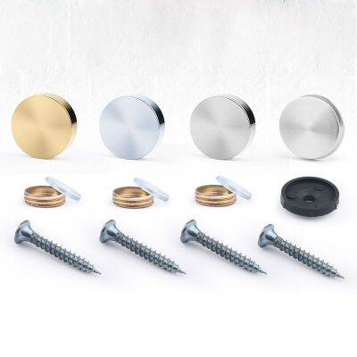 4Pcs 304 stainless steel Decorative Nail mirror Fixing Screws Plastic Washers Flat Advertisement nail Fittings Steel Screw Cover Nails  Screws Fastene