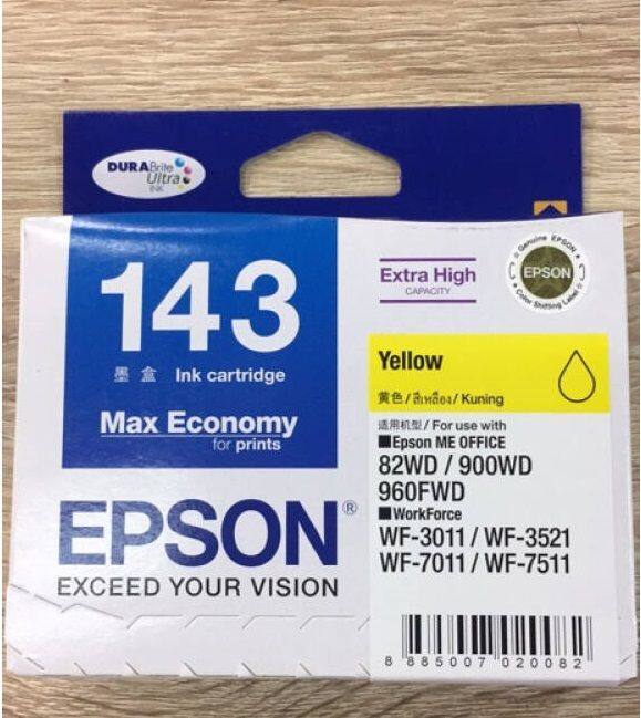 หมึก-epson-143-yellow-t143490-หมึกแท้-100-เป็นสินค้า-clearance-sale-ค่ะ-epson-143-yellow