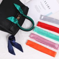 【hot】ↂ△  Color Small Silk Scarf Handle Fashion Hairband Headscarf Scarves