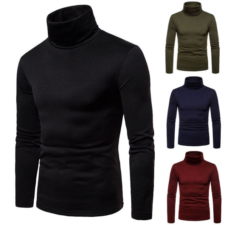 【akefun】Korea Mens Cotton Turtle Neck Turtleneck Sweater Stretch jumper ...