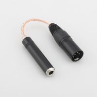 High Quality  HC028 8 cores Single Copper 4-Pin XLR Male Balanced to 6.35mm 1/4 Female Audio Adapter Cable