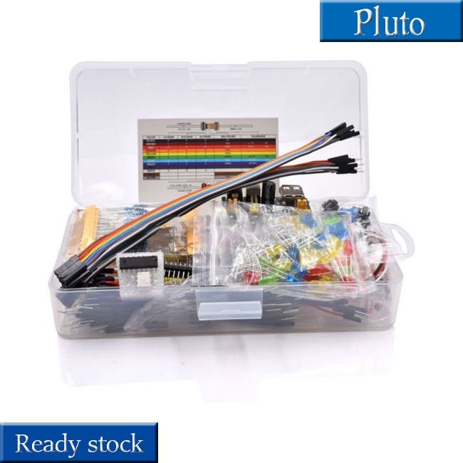 electronics-component-basic-starter-kit-with-830-tie-points-breadboard-cable-resistor-capacitor-led