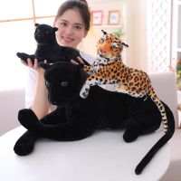 Lifelike Tiger Leopard Plush Toys Stuffed Soft Wild Animals Simulation White Tiger Jaguar Doll Children Kids Birthday Gifts