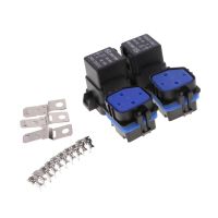 ✶ 2 Set Universal Car Motorcycle Boat Automotive 40A 12V 5Pin Relay Socket Terminals Kit Connectible interlocking sockets