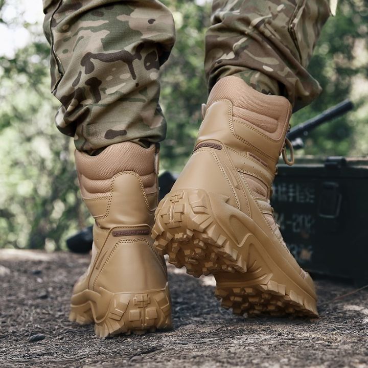 haotx-army-รองเท้าบูทคอมแบท-ข้อสูง-เพื่อความปลอดภัย-พลัสไซซ์-สําหรับผู้ชาย-เดินป่า-กลางแจ้ง-ไซซ์-39-47