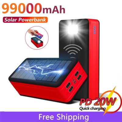 New Solar Large Capacity LED 4USB Outdoor Travel for Samsung Xiaomi