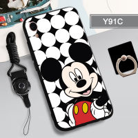 Y91C เคสสำหรับ VIVO นุ่ม/คลุมทั้งหมดเคสโทรศัพท์1820กล่องทาสีป้องกันการตกป้องกันรอยขีดข่วนฝามีที่ถือวงแหวนโทรศัพท์และเชือก