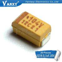 20pcs A 3216 0.1uF 100nF 35V 104V SMD tantalum capacitor