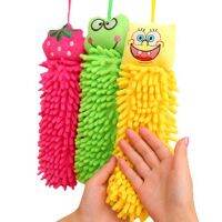 【DT】 hot 【DT】 hot Cute Cartoon Hanging Towel South Korean Childrens Chenille Bathroom Kitchen Thickened Absorbent Towel