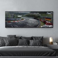 Rally Road Sport Car Nurburgring Canvas Painting Poster Print Landscape Wall Pictures Room