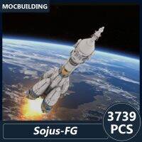 Sojus-FG จรวดแบบจำลองยานอวกาศบล็อกตัวต่อตัวต่อชุดอิฐเพื่อการศึกษาของขวัญโมเดลหุ่นยนต์ของเล่นที่สร้างสรรค์